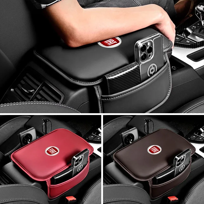 Car Seat Cushion Memory Foam - カーシートアームレストボックスプロテクタークッション収納ボックスカバーパッドフィアット 500L 500X Aegea Tipo Sedici