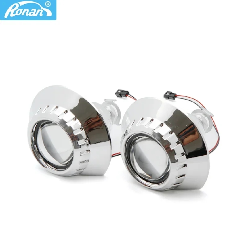 Car Accessories Useful - ヘッドライト用HIDプロジェクターレンズ,2.5インチキセノン,e46 zkw,カースタイリングアクセサリー,h7 h4アダプター