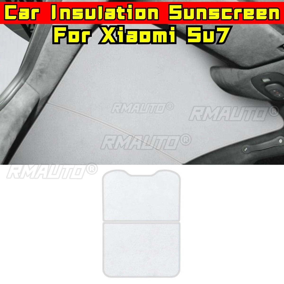 Car Accessories Xiaomi - 静電吸着サンシェードカーテン Xiaomi SU7 サンルーフ車の屋根断熱天窓日焼け止めカーアクセサリー