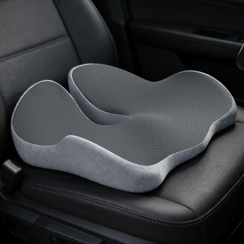 Car Seat Cushion Memory Foam - ポータブル低反発メモリーフォームカーシートクッション人間工学に基づいた快適な通気性のあるカーシートパッド坐骨神経痛緩和