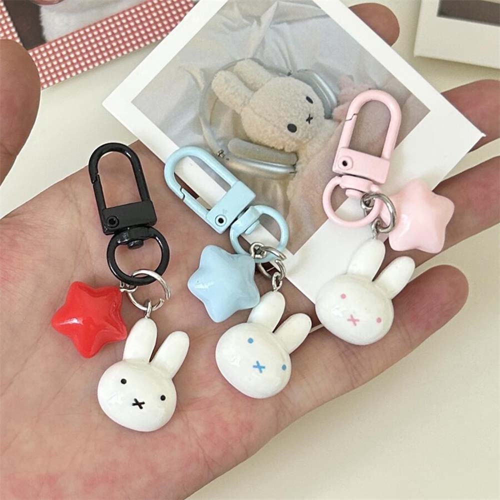 ミッフィーウサギの頭のかわいい小さな人形キーホルダーバックパ - Car Accessories Etsy のレビューと価格