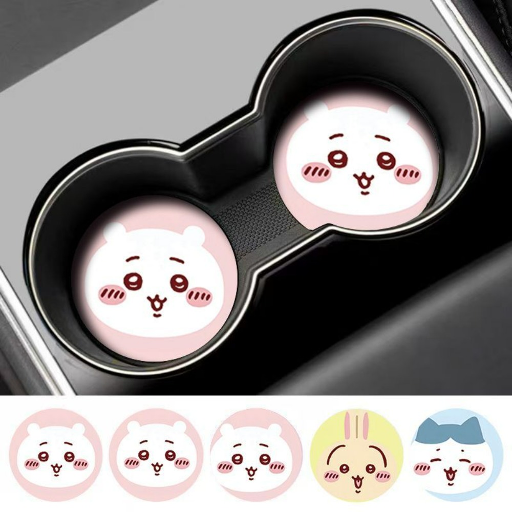 2個入り ちいかわ 車用滑り止めカップマット 可愛い漫画風車 - Car Accessories Useful のレビューと価格