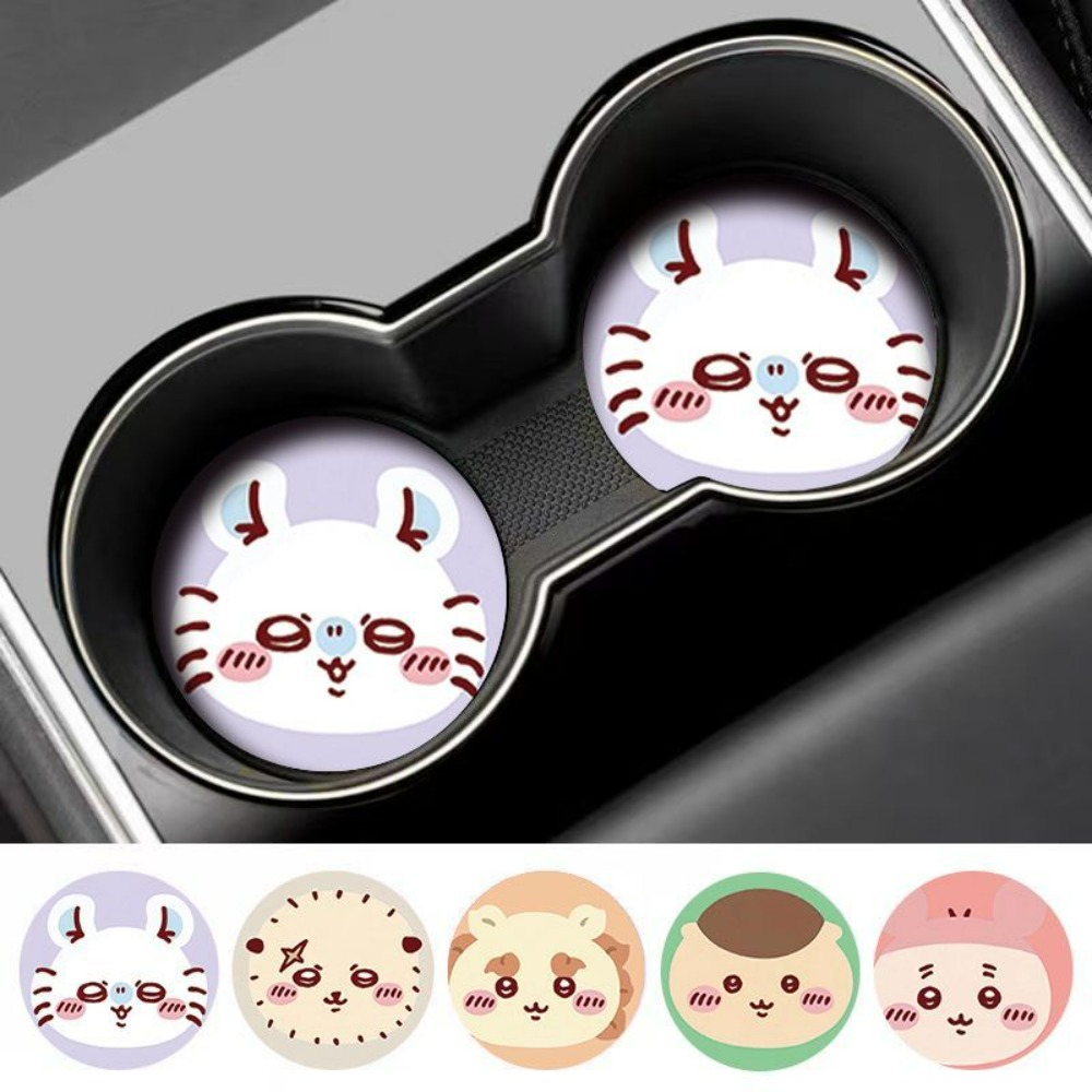 2個入り ちいかわ 車用滑り止めカップマット 可愛い漫画風車 - Car Accessories Useful のレビューと価格