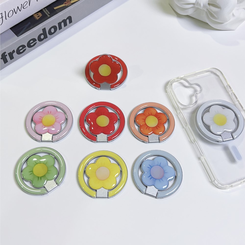 花型マグネット式折りたたみキックスタンド付きスマホリングホル - Car Accessories Useful のレビューと価格