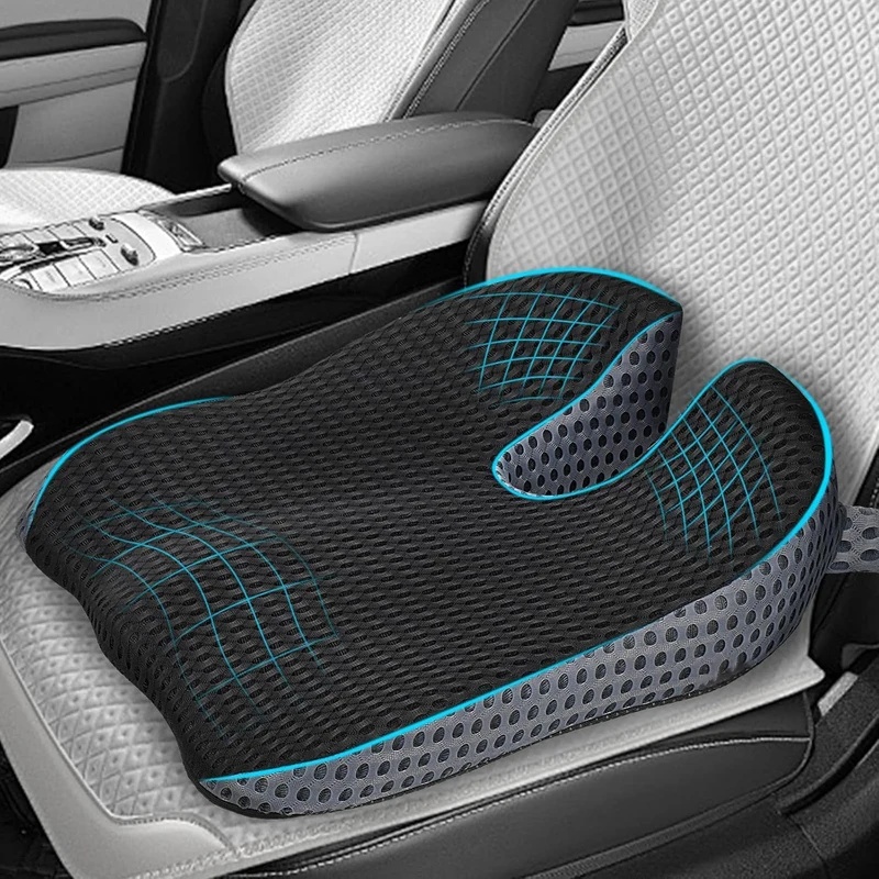 メモリーフォーム製カーウェッジシートクッション（運転用）、身 - Car Seat Cushion Memory Foam のレビューと価格