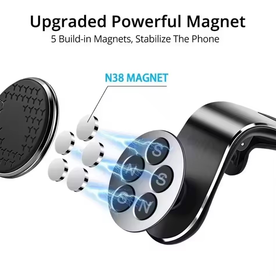 マグネット式車載スマホホルダー エアコン吹き出し口クリップマ - Car Accessories Xiaomi のレビューと価格
